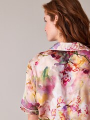B by Ted Baker Satin Button Through Short Pyjama Set - Image 6 of 12