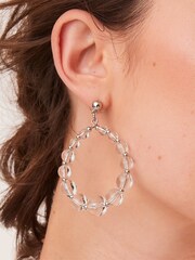 Clear Acrylic Sphere Statement Earrings - Image 1 of 3