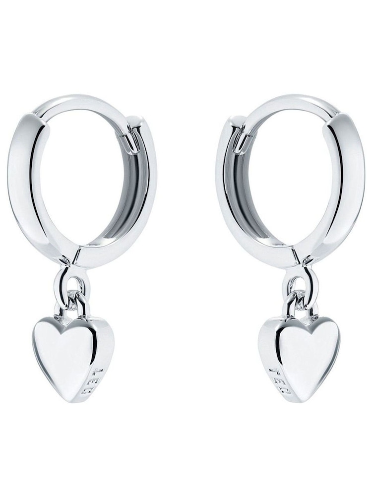Ted Baker Silver Tone HARRYE: Tiny Heart Huggie Earrings - Image 1 of 5