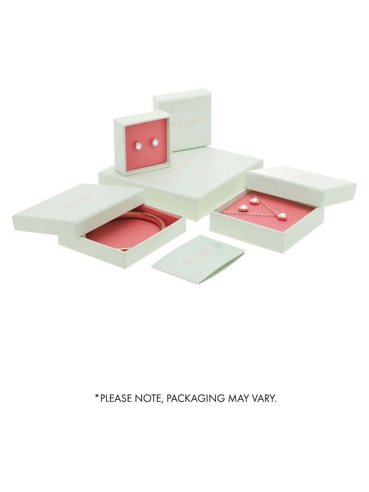 Ted Baker Silver Tone HARRYE: Tiny Heart Huggie Earrings - Image 4 of 5
