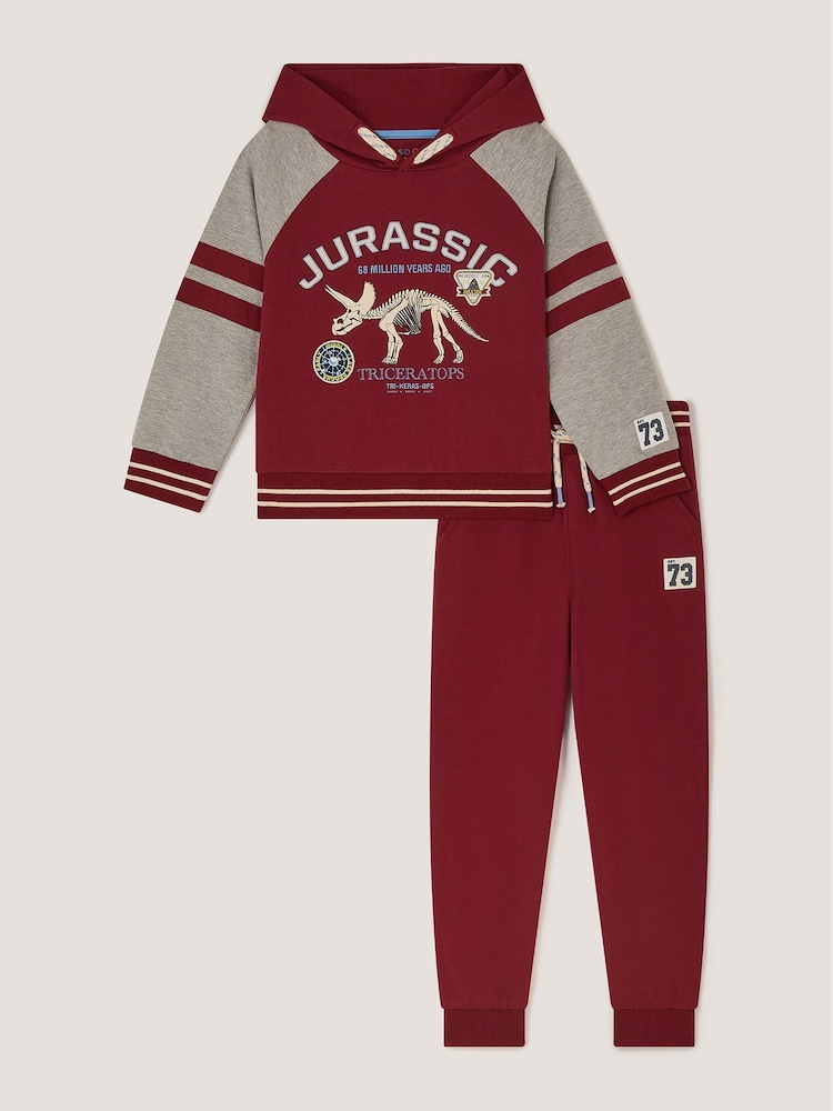 Monsoon Red Jurassic Graphic Hoodie & Joggers Set - Image 1 of 3