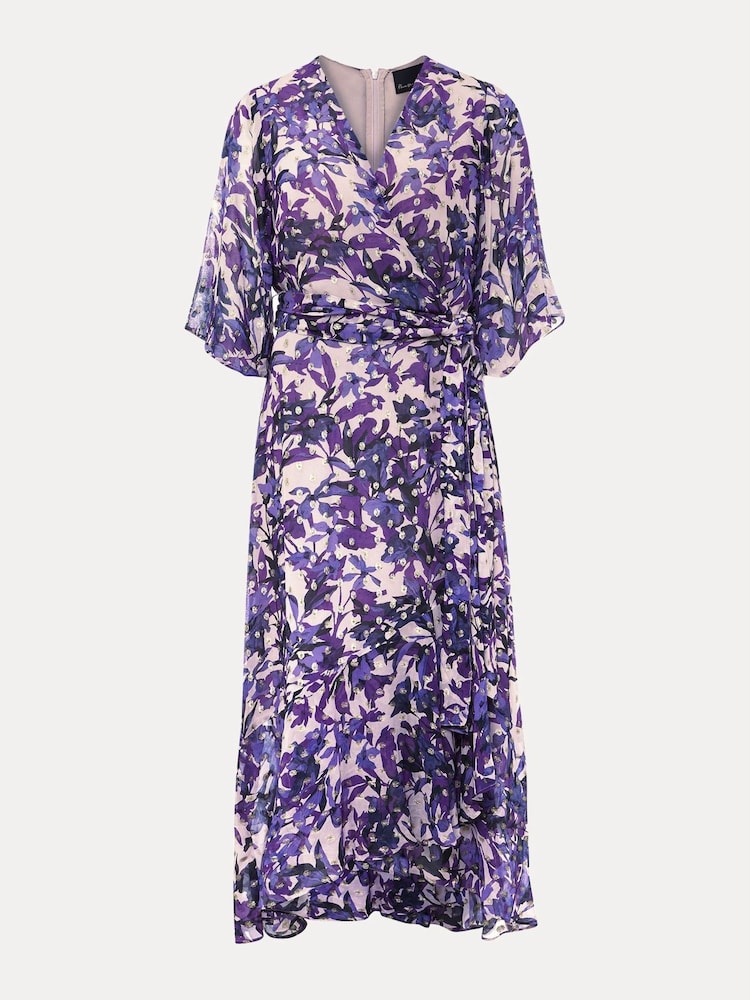 Phase Eight Natural Juliette Floral Fil Coupé Wrap Dress - Image 6 of 6 Phase Eight Natural Juliette Floral Fil Coupé Wrap Dress - Image 6 of 6