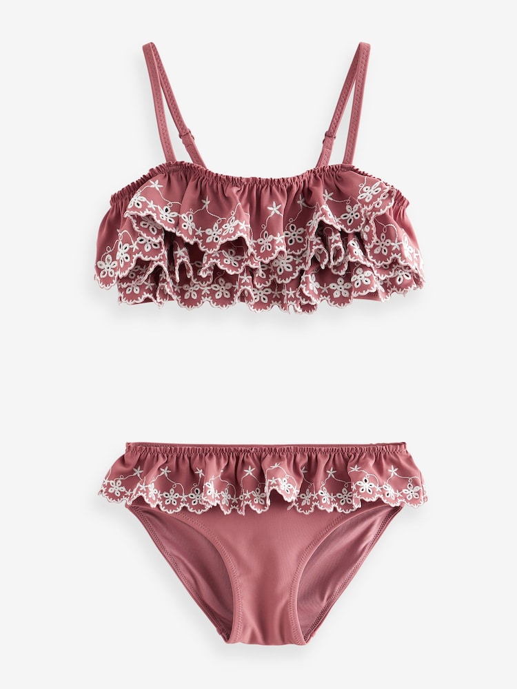 Rust Brown Tiered Bikini (3-16yrs) - Image 7 of 13