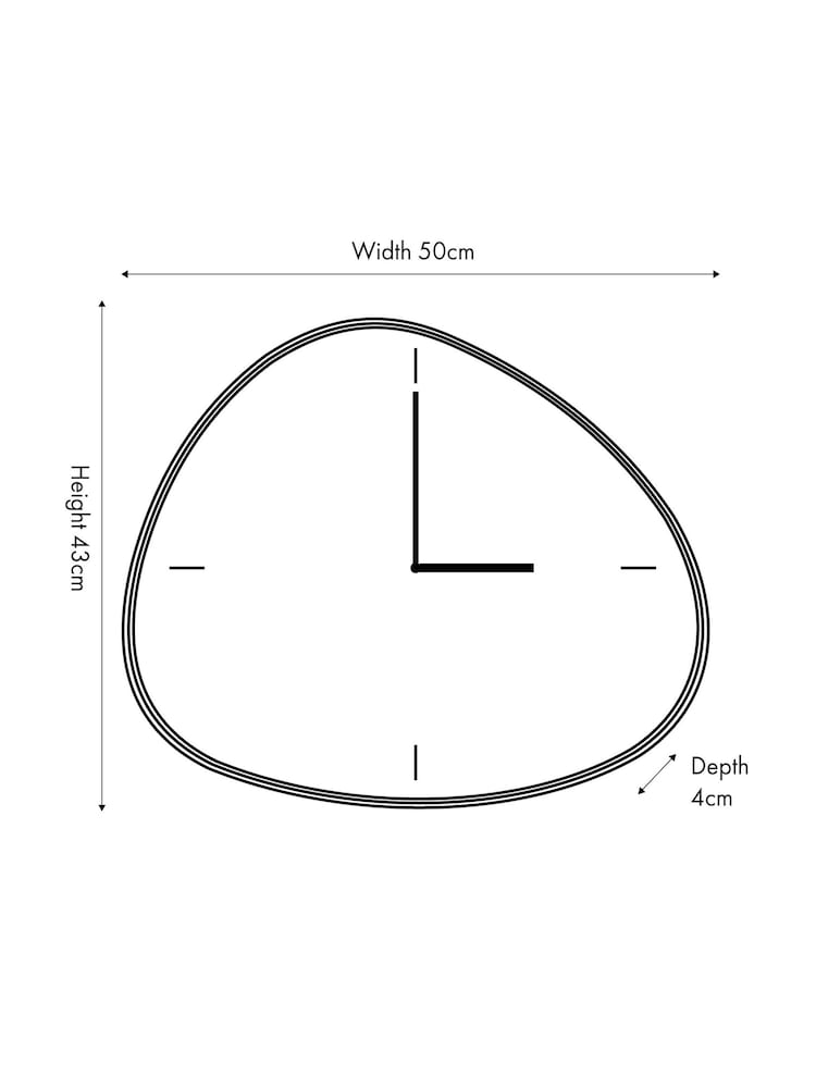 Pacific Grey Oak Teardrop Wall Clock - Image 5 of 5