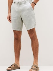 Bone Natural Linen Shorts - Image 1 of 7
