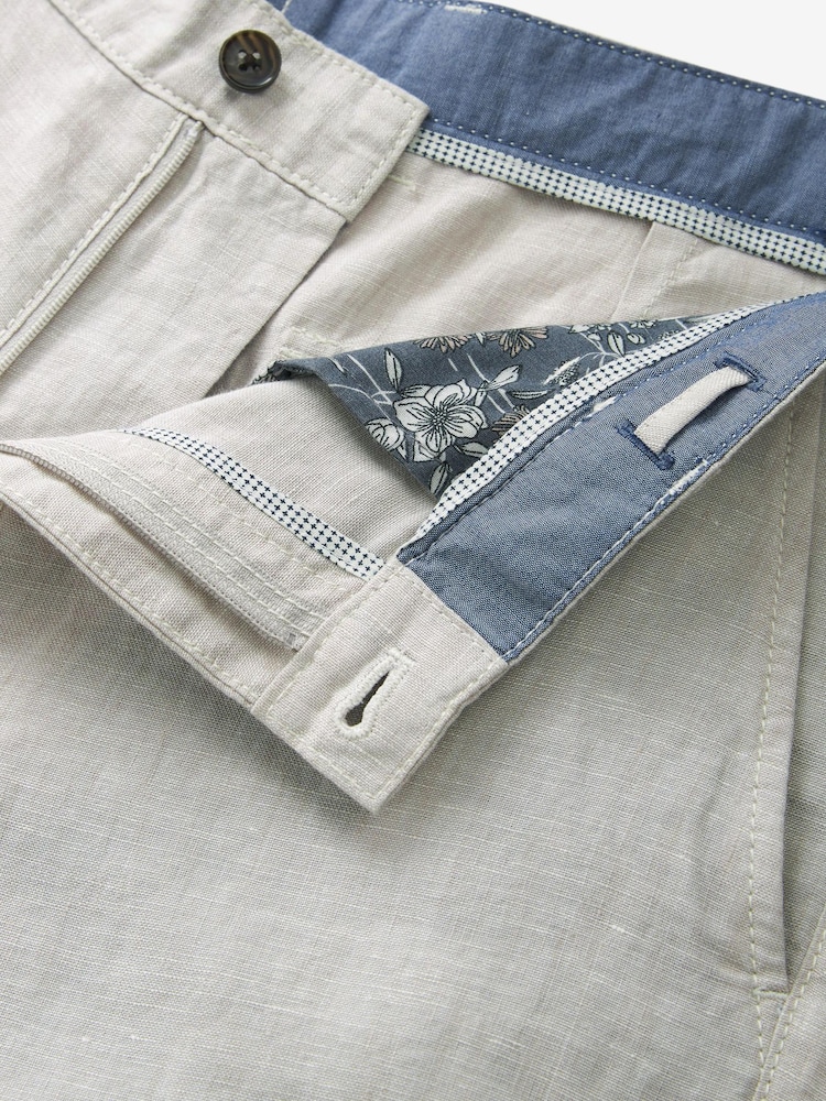 Bone Natural Linen Shorts - Image 7 of 7