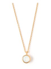 Orelia London 18K Gold Swarovski Ditsy Necklace in White Opal - Image 1 of 2
