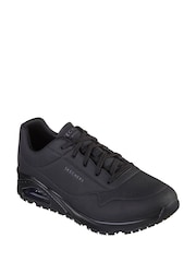 Skechers Black Work Relaxed Fit: Uno Slip Resistant Mens Trainers - Image 2 of 5