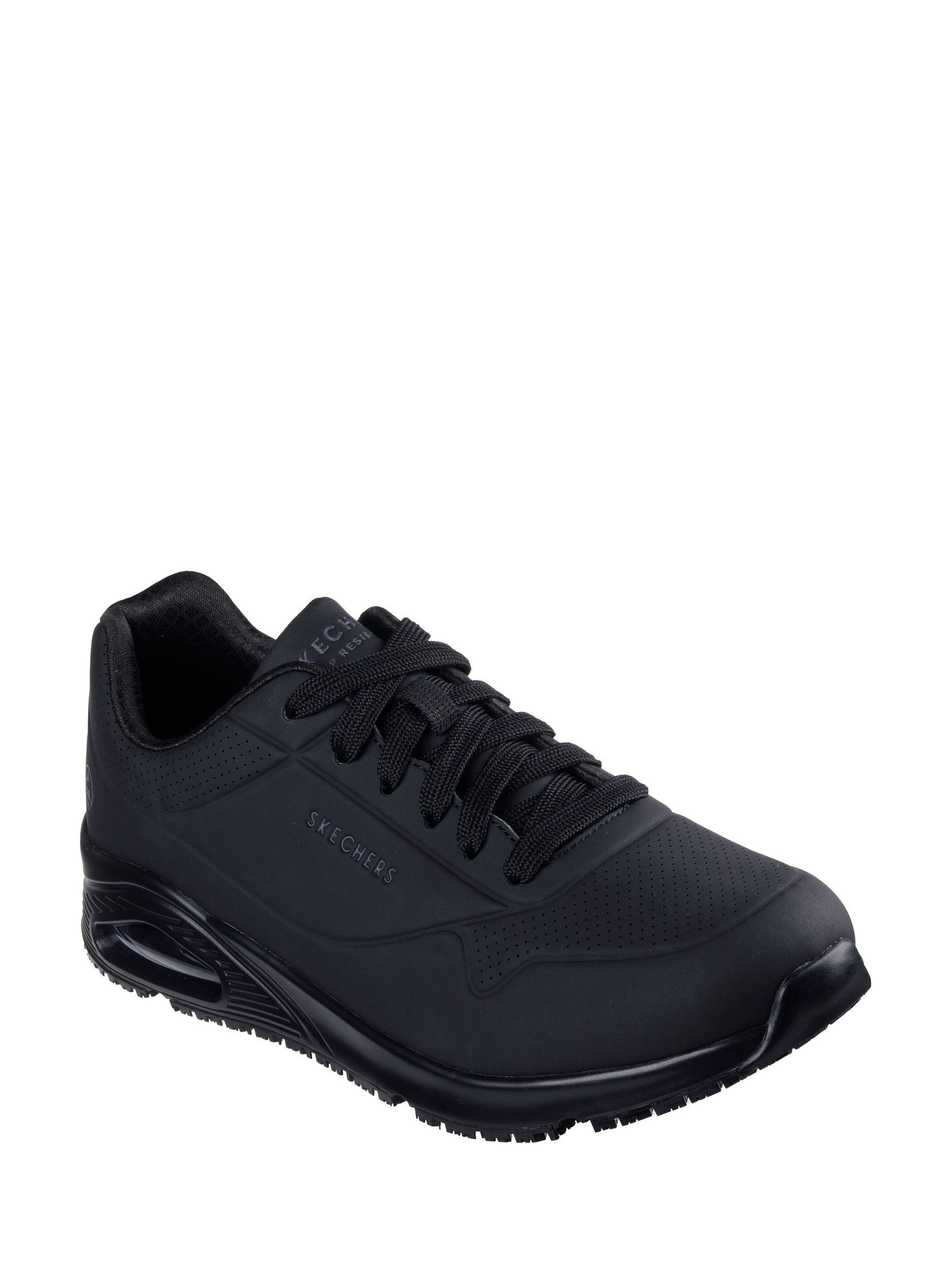 Buy Skechers Black Work Relaxed Fit: Uno Slip Resistant Mens