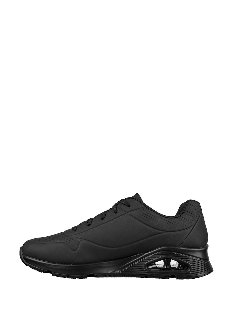 Черный - Skechers работа свободного кроя: мужские кроссовки из нескользящей ткани Uno - Изображение 5 из 5 Черный - Skechers работа свободного кроя: мужские кроссовки из нескользящей ткани Uno - Изображение 5 из 5