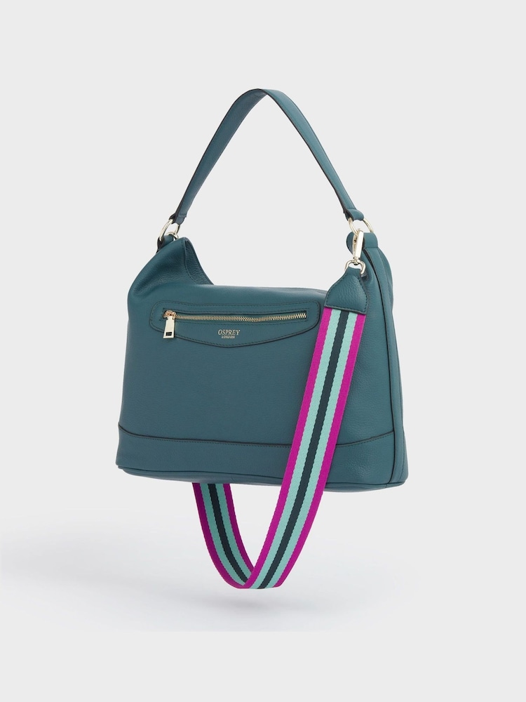 OSPREY LONDON Grainy Hide Leather Hendrix Large Hobo Bag - Image 1 of 4