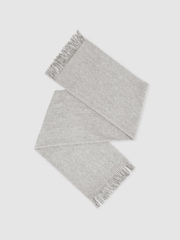 Reiss Soft Grey Picton Wool-Cashmere Scarf - Image 1 of 4