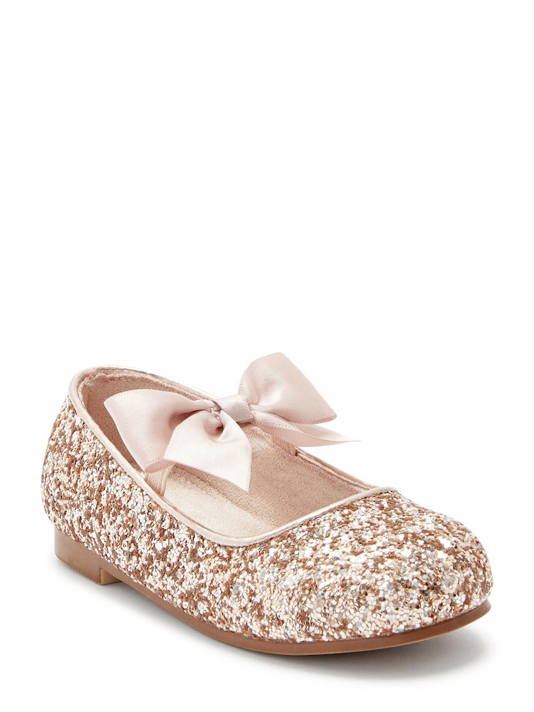 Rose Gold Bow Mary Jane Shoes - Image 2 of 4 Rose Gold Bow Mary Jane Shoes - Image 2 of 4