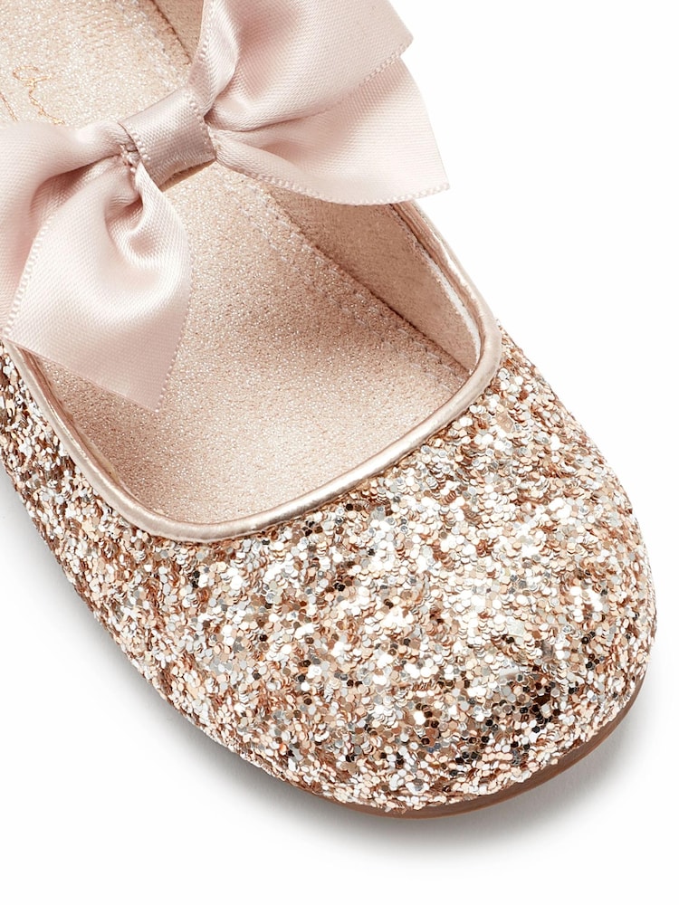Rose Gold Bow Mary Jane Shoes - Image 4 of 4 Rose Gold Bow Mary Jane Shoes - Image 4 of 4