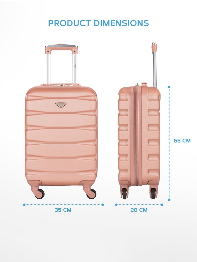 Flight Knight EasyJet Overhead 55x35x20cm Hard Shell Cabin Carry On Case Suitcase Set Of 2 - Image 2 of 7