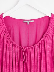 Oliver Bonas Pink Interest Fabric Midi Dress - Image 5 of 8