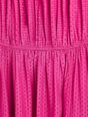 Oliver Bonas Pink Interest Fabric Midi Dress - Image 6 of 8