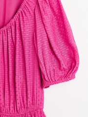 Oliver Bonas Pink Interest Fabric Midi Dress - Image 7 of 8