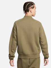 Nike Olive Green Tech Fleece Bomber Jacket - Image 2 of 9