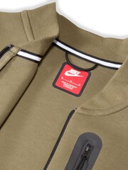 Nike Olive Green Tech Fleece Bomber Jacket - Image 8 of 9