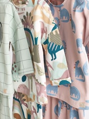 Grün mit Dinosauriern - Baby T-Shirts und Leggings Set 6er Packung - Bild 9 von 10
