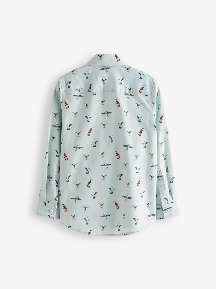 Blue Kingfisher Printed Shirt (3-16yrs) - Image 2 of 3