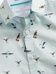 Blue Kingfisher Printed Shirt (3-16yrs) - Image 3 of 3