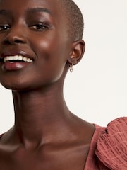 Ted Baker Rose Gold Tone HANNIY: Crystal Heart Huggie Earrings - Image 1 of 7
