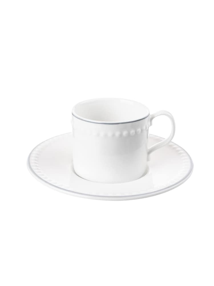 Mary Berry Set of 4 White Signature Espresso Cup & Saucers - Image 3 of 3