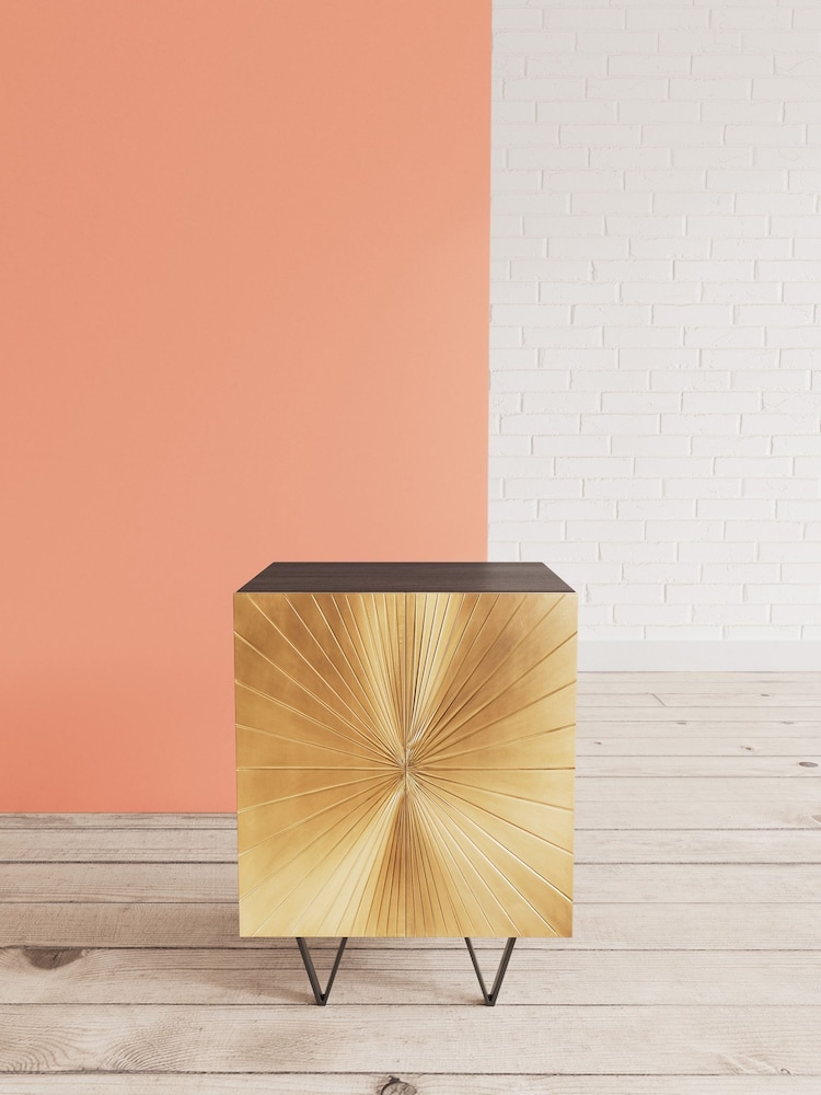 Swoon Brass Ziggy Bedside Table - Image 1 of 8