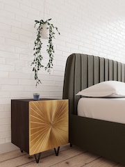 Swoon Brass Ziggy Bedside Table - Image 2 of 8