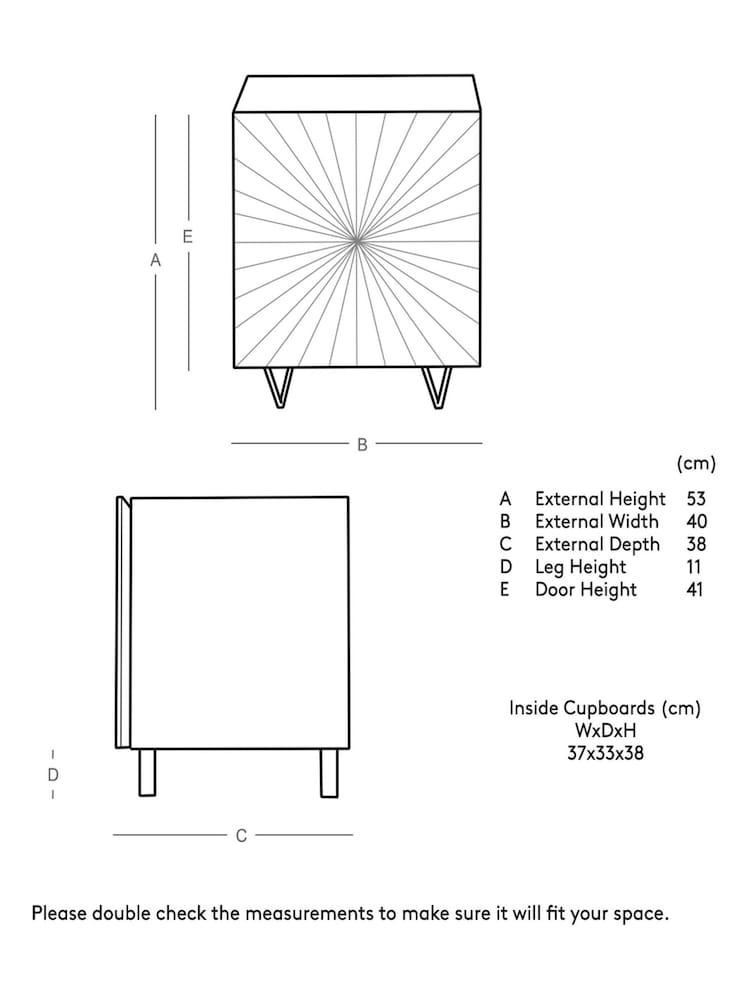 Swoon Brass Ziggy Bedside Table - Image 8 of 8