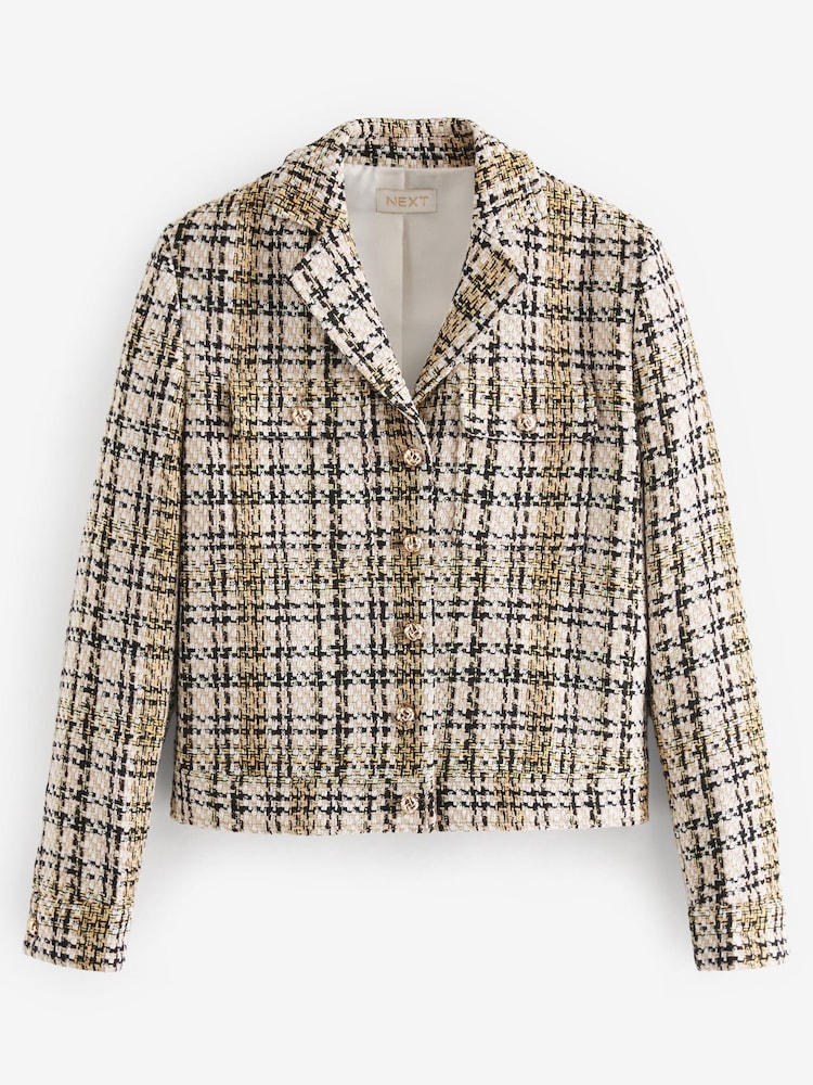 Ochre Yellow Check Tweed Jacket - Image 2 of 3