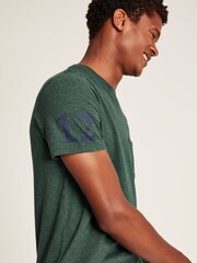 Joules Flynn Green Graphic Tee-Graphic Jersey T-Shirt - Image 4 of 6