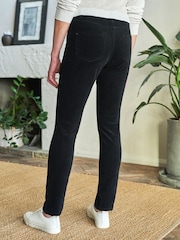 Pure Collection Black Washed Velvet Jeans - Image 3 of 5