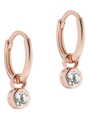 Ted Baker Rose Gold Tone SINALAA: Crystal Huggie Earrings - Image 1 of 8