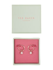 Ted Baker Rose Gold Tone SINALAA: Crystal Huggie Earrings - Image 6 of 8