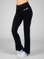 Pineapple Black Womens Bootcut Jersey Trousers - Image 1 of 5