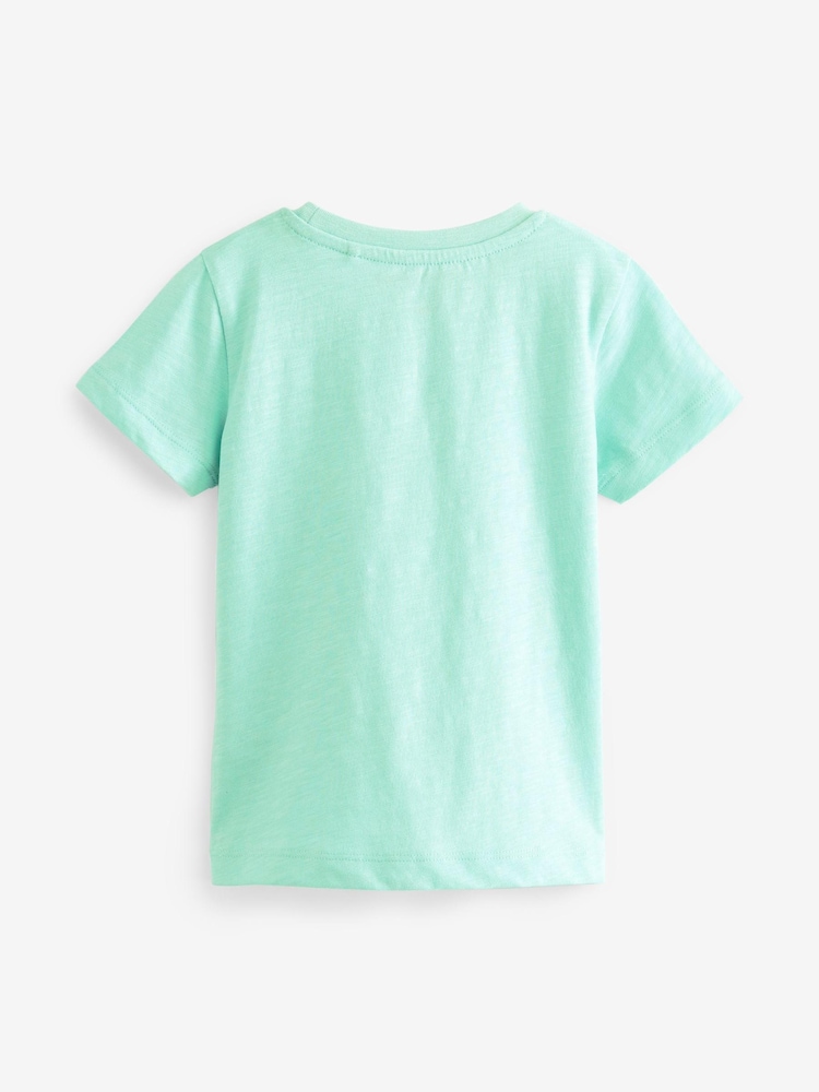 Mint Green Short Sleeve Plain T-Shirt (3mths-7yrs) - Image 2 of 2