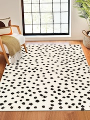 LIVABLISS Black Rodos Modern Soft Plush Pile Rug - Image 1 of 6