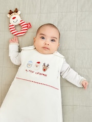 JoJo Maman Bébé My First Christmas Print 2.5 Tog Baby Sleeping Bag - Image 2 of 7