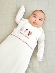 JoJo Maman Bébé My First Christmas Print 2.5 Tog Baby Sleeping Bag - Image 3 of 7