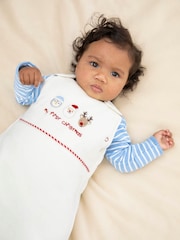 JoJo Maman Bébé My First Christmas Print 2.5 Tog Baby Sleeping Bag - Image 4 of 7