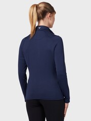 Callaway Apparel Blue Callaway Golf Thermal Longsleeve Fleece Back Jersey - Imagen 2 de 6