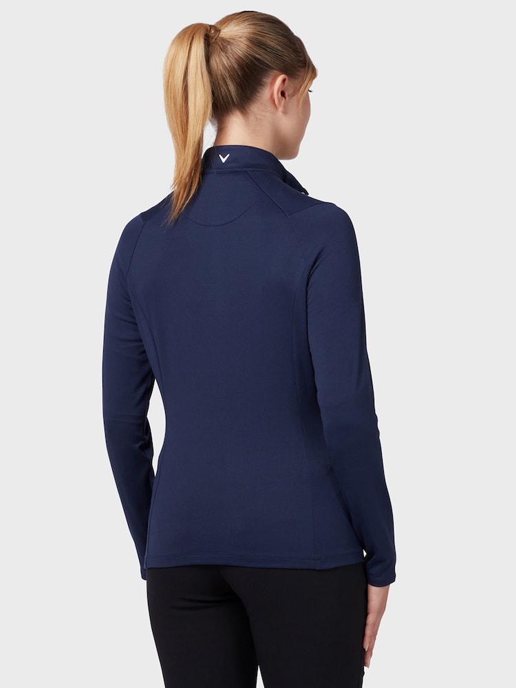 Callaway Apparel Blue Callaway Golf Thermal Longsleeve Fleece Back Jersey - Image 2 of 6 Callaway Apparel Blue Callaway Golf Thermal Longsleeve Fleece Back Jersey - Image 2 of 6