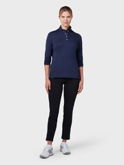Callaway Apparel Blue Callaway Golf Thermal Longsleeve Fleece Back Jersey - Imagen 3 de 6