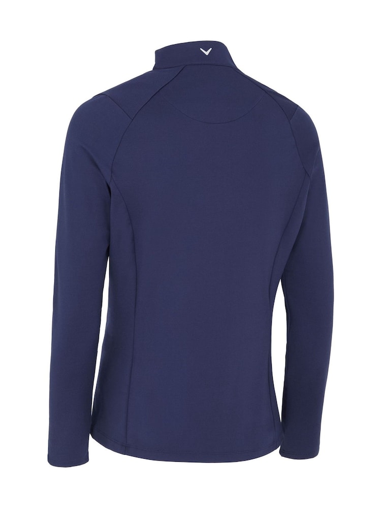 Callaway Apparel Blue Callaway Golf Thermal Longsleeve Fleece Back Jersey - Imagen 6 de 6