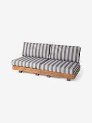 MADE.COM Grey Stripe Avarna Garden 2 Seater Sofa - Image 1 of 4