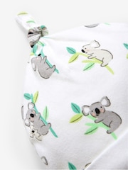 JoJo Maman Bébé White Koala Print Cotton Baby Hat - Image 4 of 4