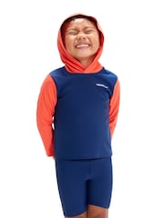 Speedo Blue Unisex Learn To Swim Essential Hooded Rash Top - Image 1 of 8